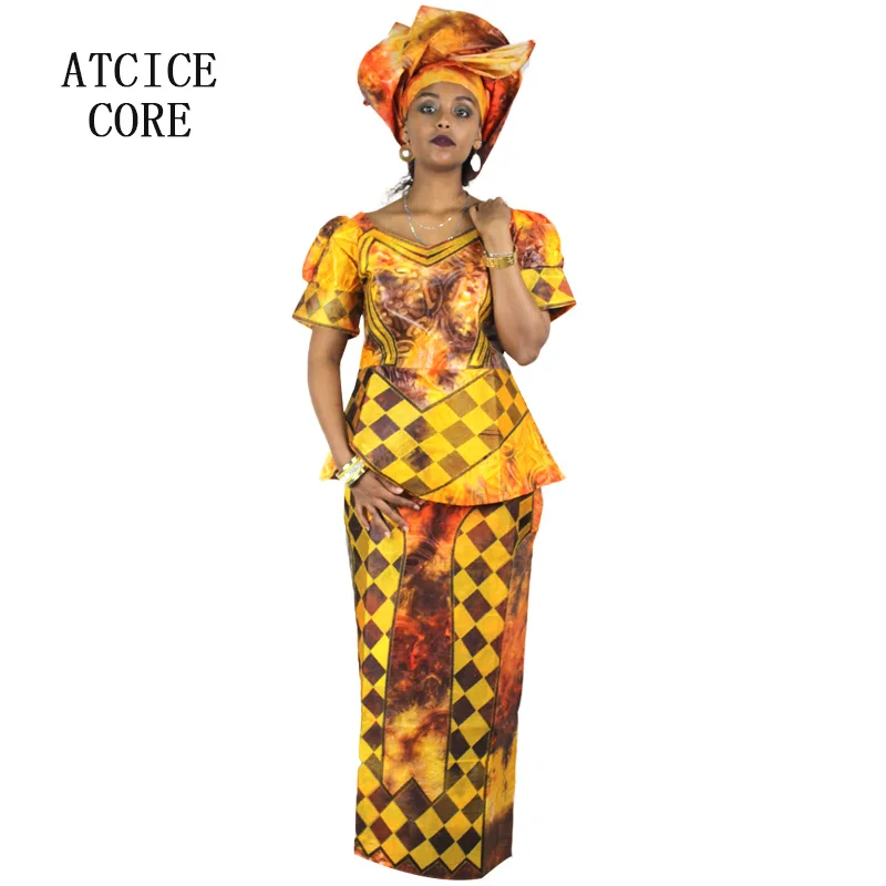 Африканские платья для женщин 100% хлопок Новый Африканский модный дизайн BAIZN