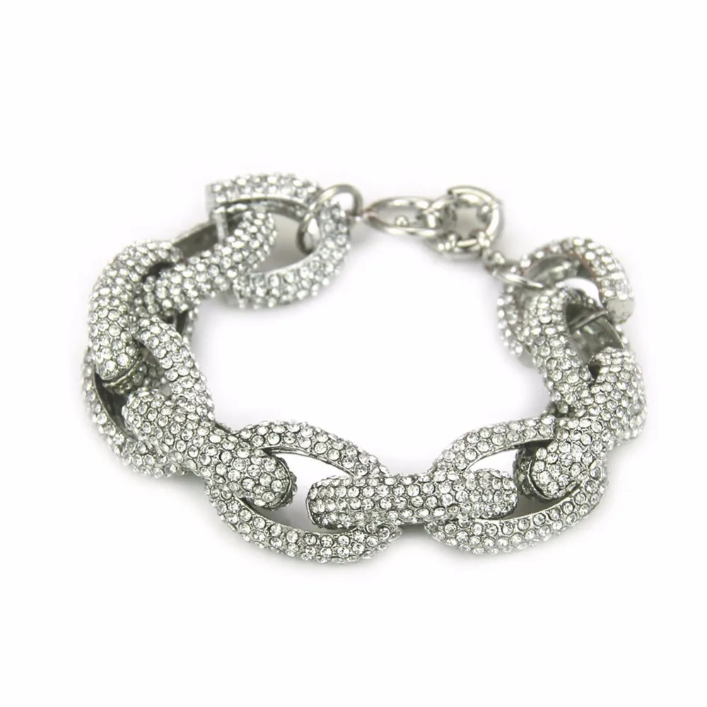 Модный браслет цепочка с кристаллами|chain bracelet|bracelet fashionfashion bracelet |