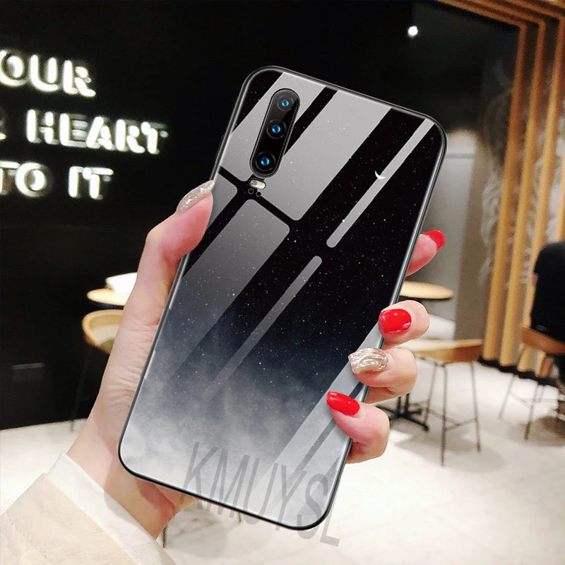 Модный чехол из закаленного стекла для huawei mate 20 10 Lite Nova 4 3 3i Honor 7A 7C Pro Y5 Y6 Prime P Smart чехол цветной чехол