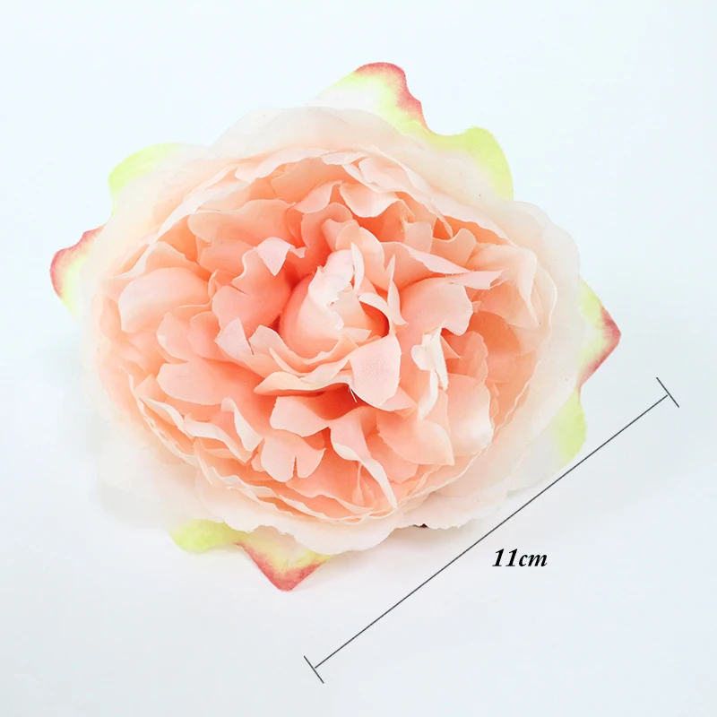 

JAROWN European Tea Rose Flower Head Artificial Peony Flower Photography Background Wall Wedding Decor Handmade DIY Fake Flowers