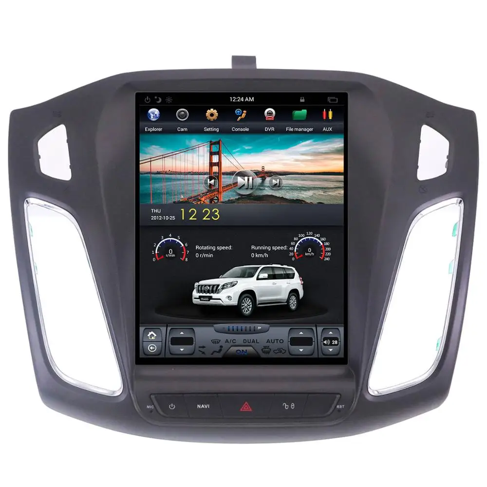 Автомобильный DVD плеер в стиле Тесла на Android 8 1 с большим экраном GPS навигацией для