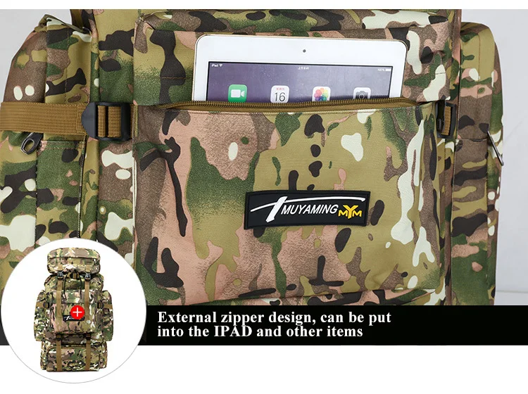 70L Tactical Bag Men Military Backpack Mountaineering Unisex Sport Outdoor Travel Bags Molle Backpacks Hunting Camping Rucksack