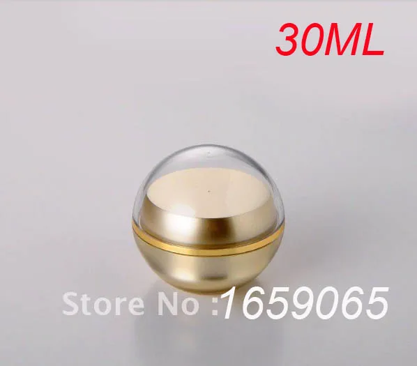 

Новый 30g золото акриловый шар форма банка для крема пластиковая баночка f для ухода за областью вокруг глаз дневной крем капсулы увлажняющий...