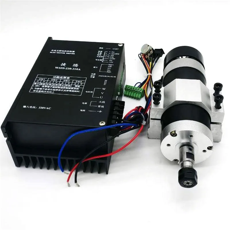 

High speed air cooled spindle kit 600W CNC brushless Spindle motor CNC Engraving Machine ER11 220VAC Driver