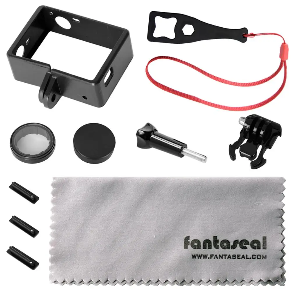

10in1 Frame Mount Replacement Kits+UV Lens Filter+Long Screw Wrench Tools+Anti-Dust Cap for GoPro Hero 4 3+ 3 Black Silver White