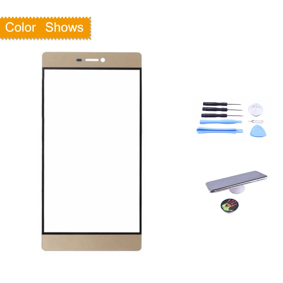 gold with gift 5," для huawei P8 GRA-UL00 GRA-L09 сенсорный экран Сенсорная панель дигитайзер Переднее стекло Внешний ЖК-объектив P8 Замена - Цвет: gold with gift