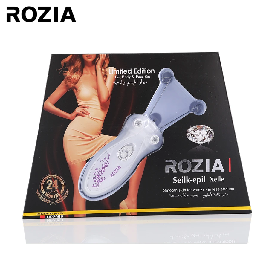 Профессиональный Эпилятор ROZIA, Электрический женский эпилятор для лица, удаления волос на лице, депилятор с хлопковой нитью
