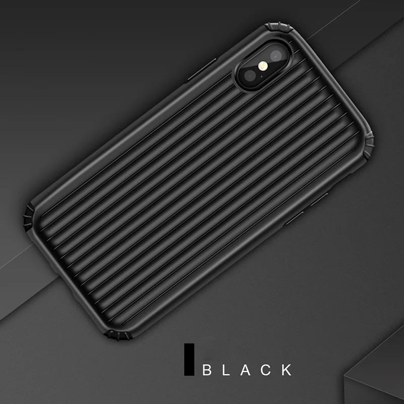 Rheinruby Classic Luggage Case For iPhone X XS XR Max 7 8 Plus 6 6S 2 in 1 Double Protection Suitcase Phone Cover Coque |