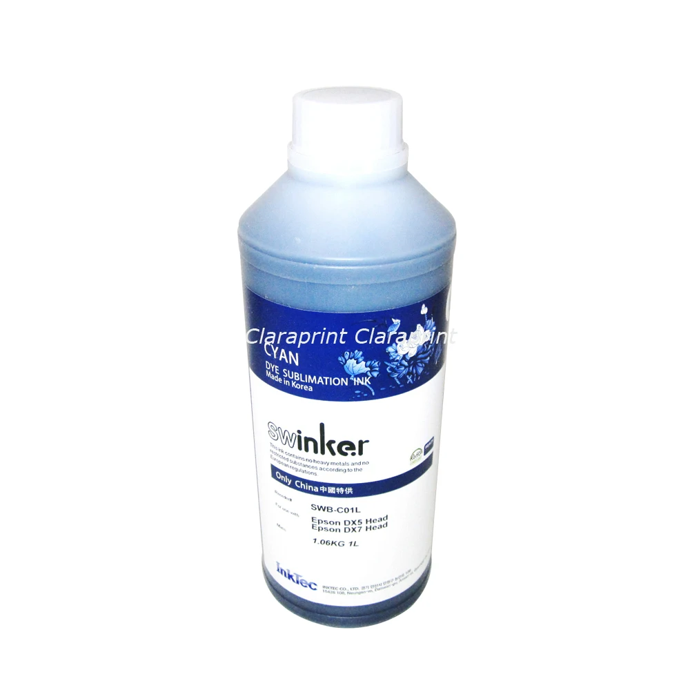 4 вида цветов/набор оригинальные чернила для сублимации краски Inktec Swinker (SWB) Epson DX5