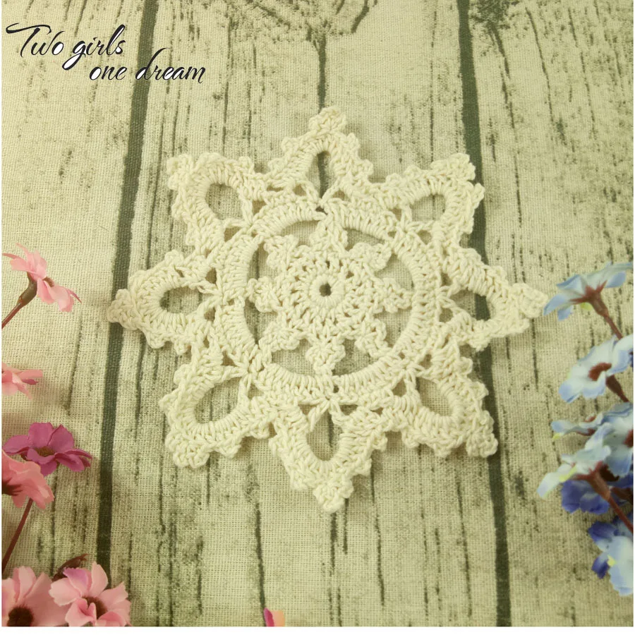 Винтажная звезда снежинка декоративные поделки ручной работы 15 см круглый стол