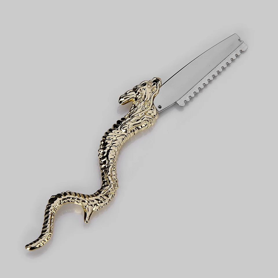 Профессиональная стрижка Sharp/тонкий лезвием бритвы Парикмахерская тонкий Ножи резки Scissor парикмахер бритвы салон Инструменты комплект оборудования - Цвет: gold