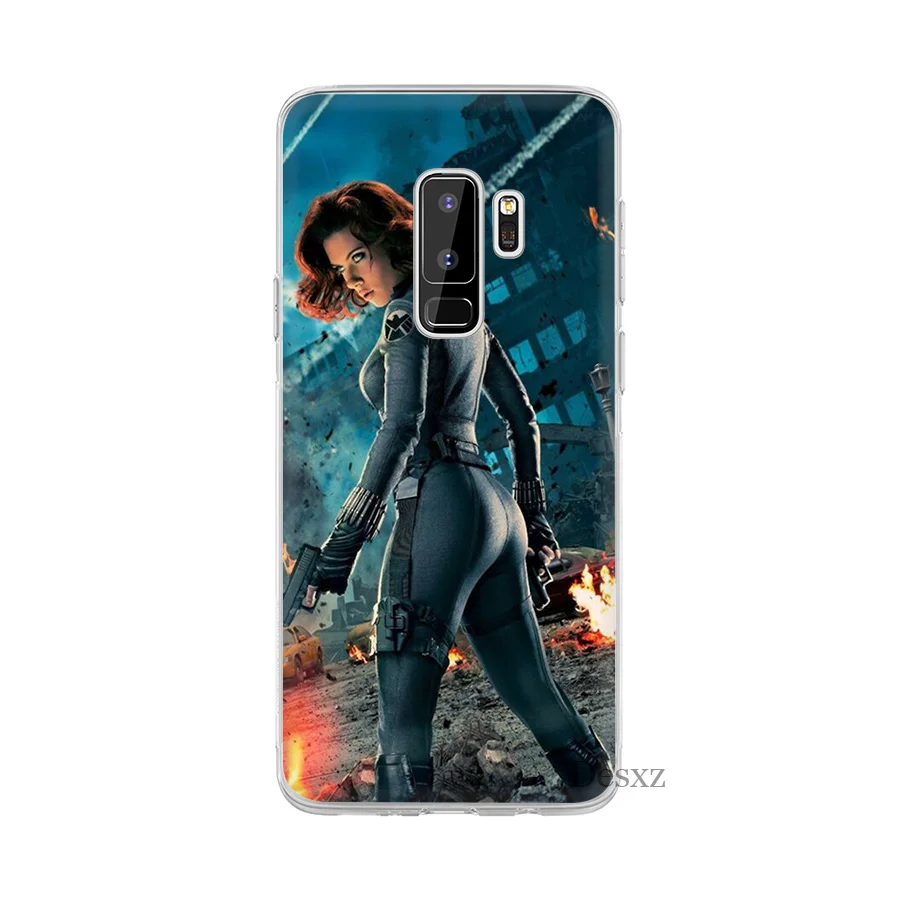 Чехол Desxz Black Widow для Samsung S8 S9 S10E S10 Plus S3 S4 S5 S6 S7 Edge Note 8 9 M10 M20 M30 | Мобильные телефоны и