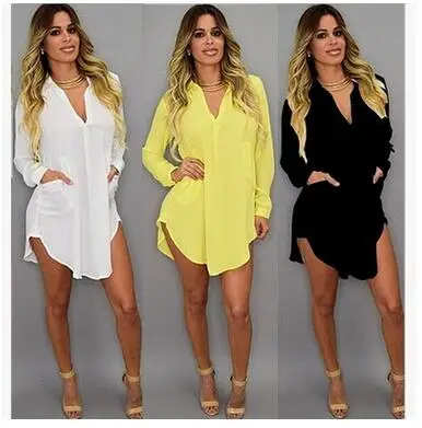 MLXSLKY летняя Европейская станция новая шифоновая рубашка с длинным рукавом и