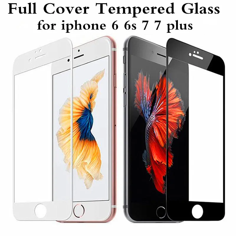 9H полное покрытие закаленное стекло для iPhone 7 8 6 6s Plus Защитная пленка для экрана для iPhone X XS Max XR 5 5S SE