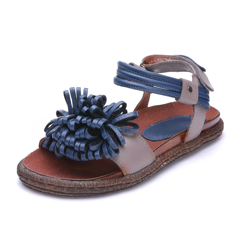 Ручной работы Новое поступление из натуральной кожи трехмерные цветы плоской