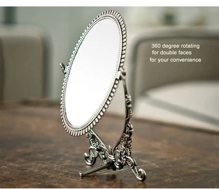 Вращающийся на 360 градусов двойной складной столик в ретро стиле металлический