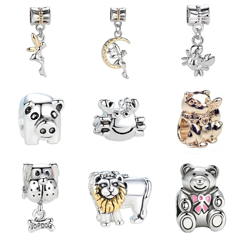 Ювелирные изделия посеребренный бисер очаровательные милые животные Лев