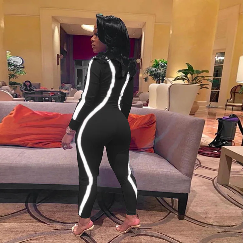 Женский светоотражающий комбинезон с длинным рукавом Спортивная одежда на