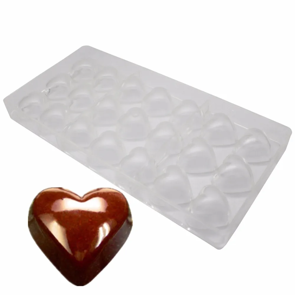 Goldвыпечка 3D сердце шоколад поликарбонатная форма конфеты лоток|chocolate polycarbonate