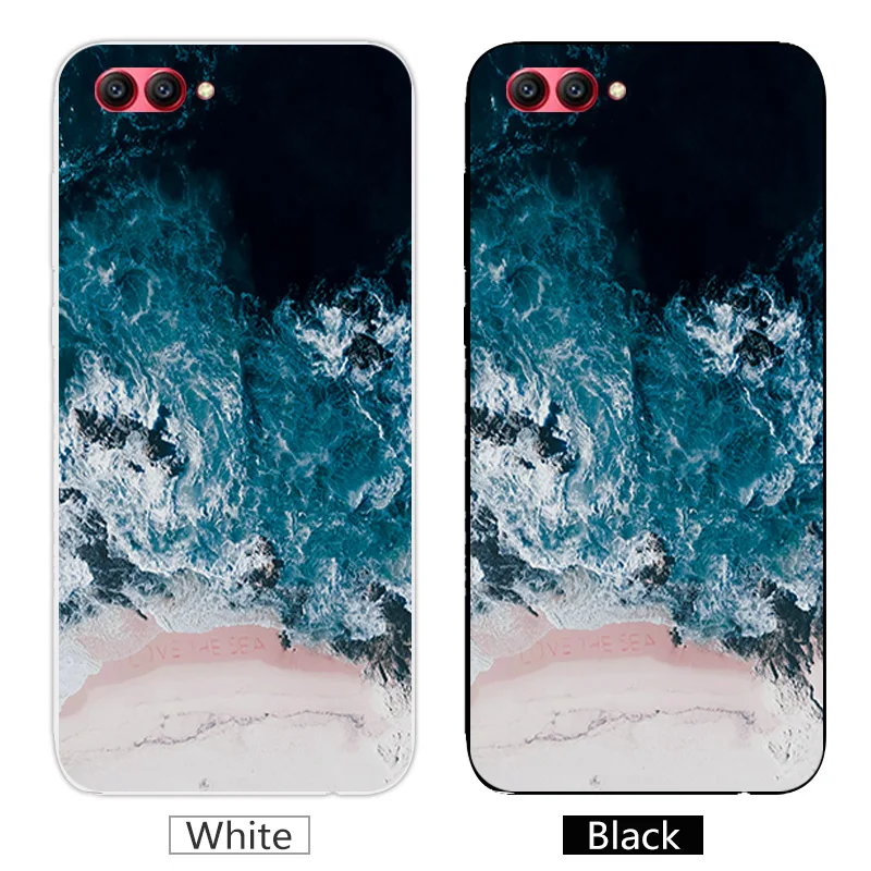 Clear TPU for Huawei Honor V10 Marb Phone Case View 10 Soft Silicone Matte Cover 5.99 inch Capa |