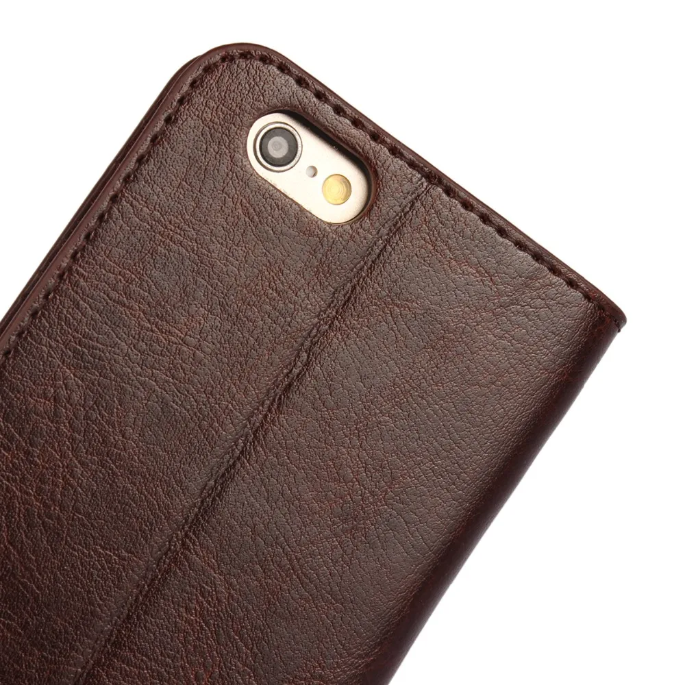 Для iPhone 7 7plus Чехол-книжка из натуральной воловьей кожи с отделением для карт