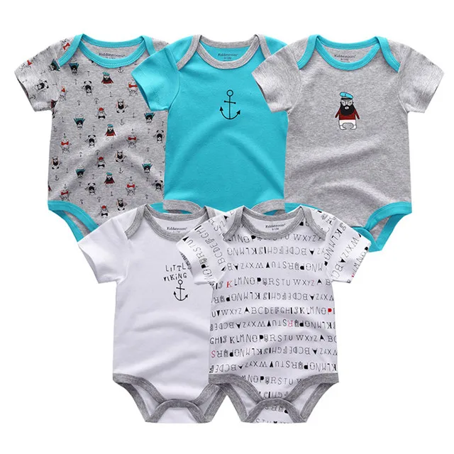 baby clothes5024 5 шт./партия, летняя одежда унисекс из хлопка для маленьких мальчиков комбинезоны для новорожденных девочек от 0 до 12 месяцев Одежда для мальчиков roupas de bebe - Цвет: baby clothes5024