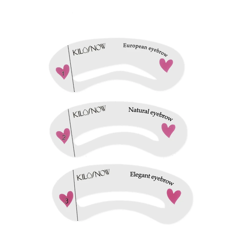 2017 Лидер продаж трафареты для бровей 3 стиля многоразовые Руководство рисования