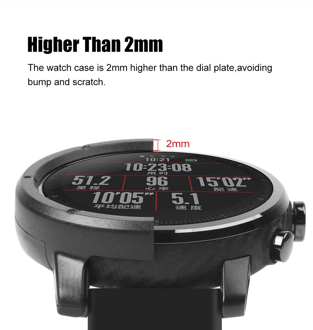 Силиконовый ремешок для часов, тонкий чехол, рамка для Xiaomi Huami Amazfit Strato, спортивные часы, 2 браслета, полный защитный чехол
