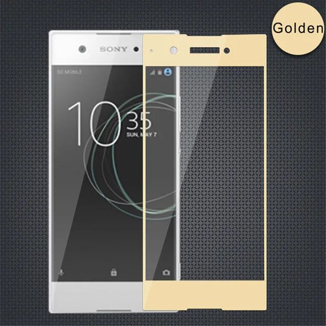 Gold Полное покрытие из закаленного стекла для sony Xperia XA1 XA, Защитное стекло для экрана для sony Xperia XA1 Plus Ultra XA, защитный чехол, пленка - Цвет: Gold