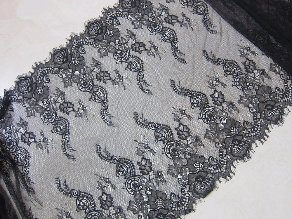 6M/ Lot Eyelash Lace Fabric 70cm DIY Decorative Soft Off White Nylon Trim Wedding Dress M021 | Дом и сад