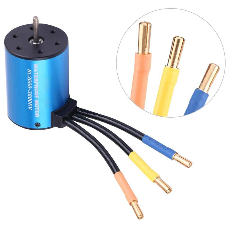 3660 3800Kv Бесконтактный бесщеточный двигатель с 60A Esc & светодиодная карта для