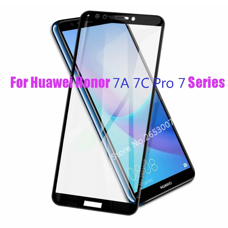 Закаленное стекло с полным покрытием для Huawei Honor 7A Pro 7C 5 45 7 99 дюймов защита Y5 Y6 Y7 prime