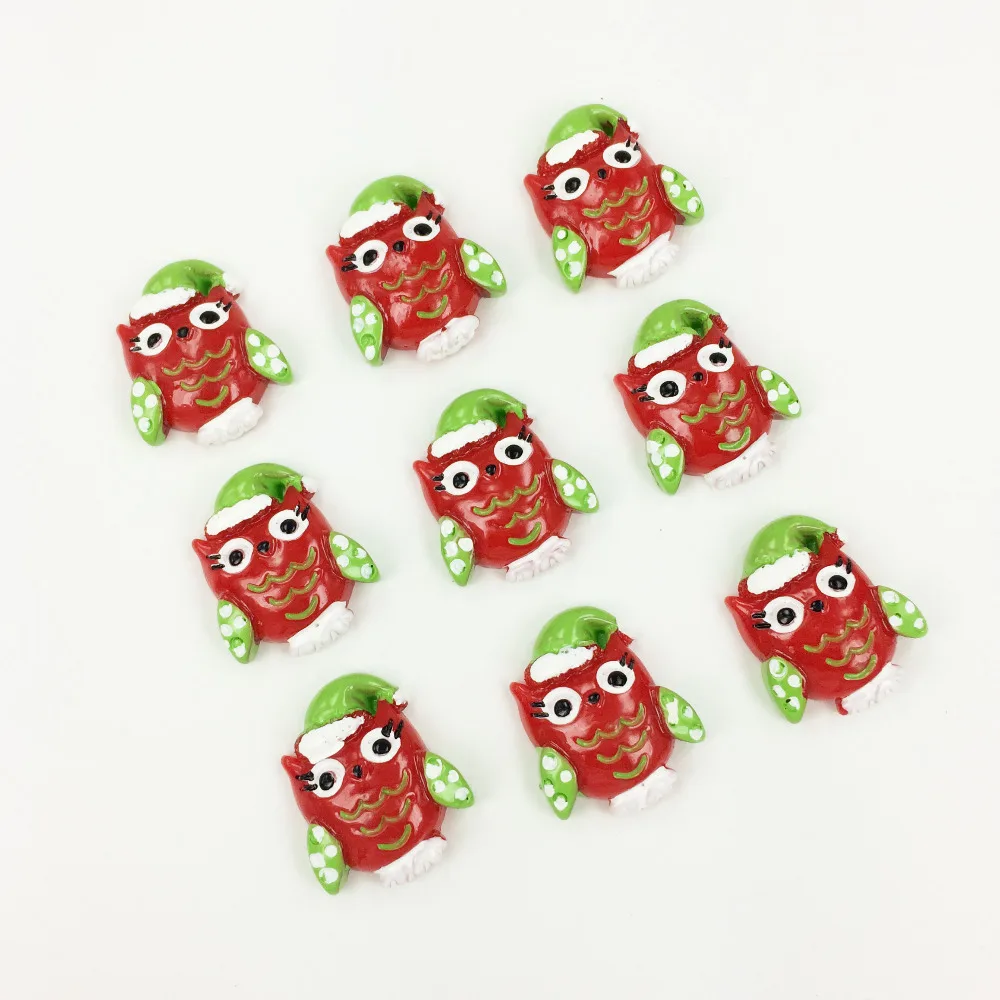 Смола сова Кабошоны Kawaii браслеты с подвесками сделай сам плоской задней частью