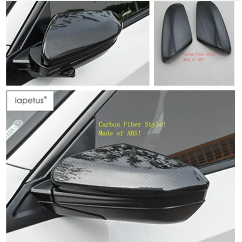 

Lapetus Accessories For Honda Civic 2016 2017 2018 Rearview Mirror Shell Mirror Cap Molding Cover Kit Trim / Carbon Fiber ABS