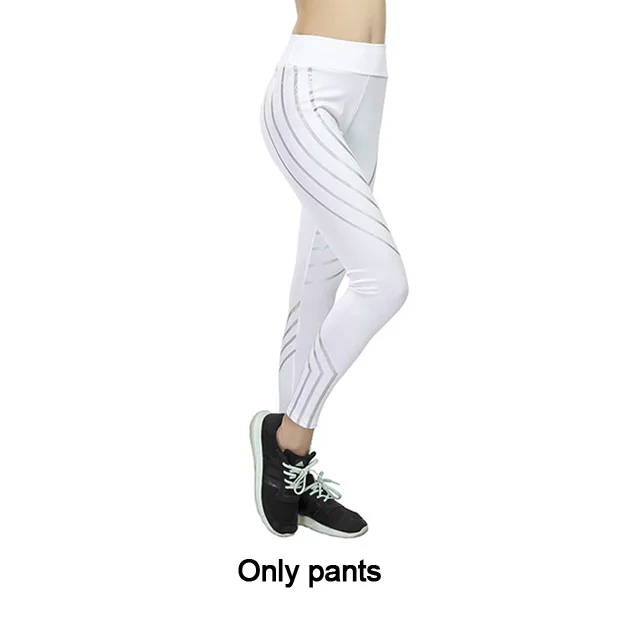 White pants Женский спортивный костюм для спортзала, йоги, комплекты из 2 предметов, женская спортивная одежда, комплект для йоги, фитнеса, йоги, спортивный костюм, комплект спортивной одежды для фитнеса, йоги - Цвет: White pants