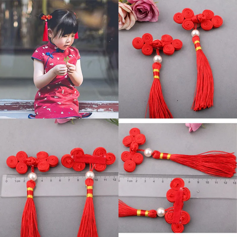 diy children's gril hair accessories handmade girls Hanfu head flower hairpin clothing ornament headwear garment button sticker |