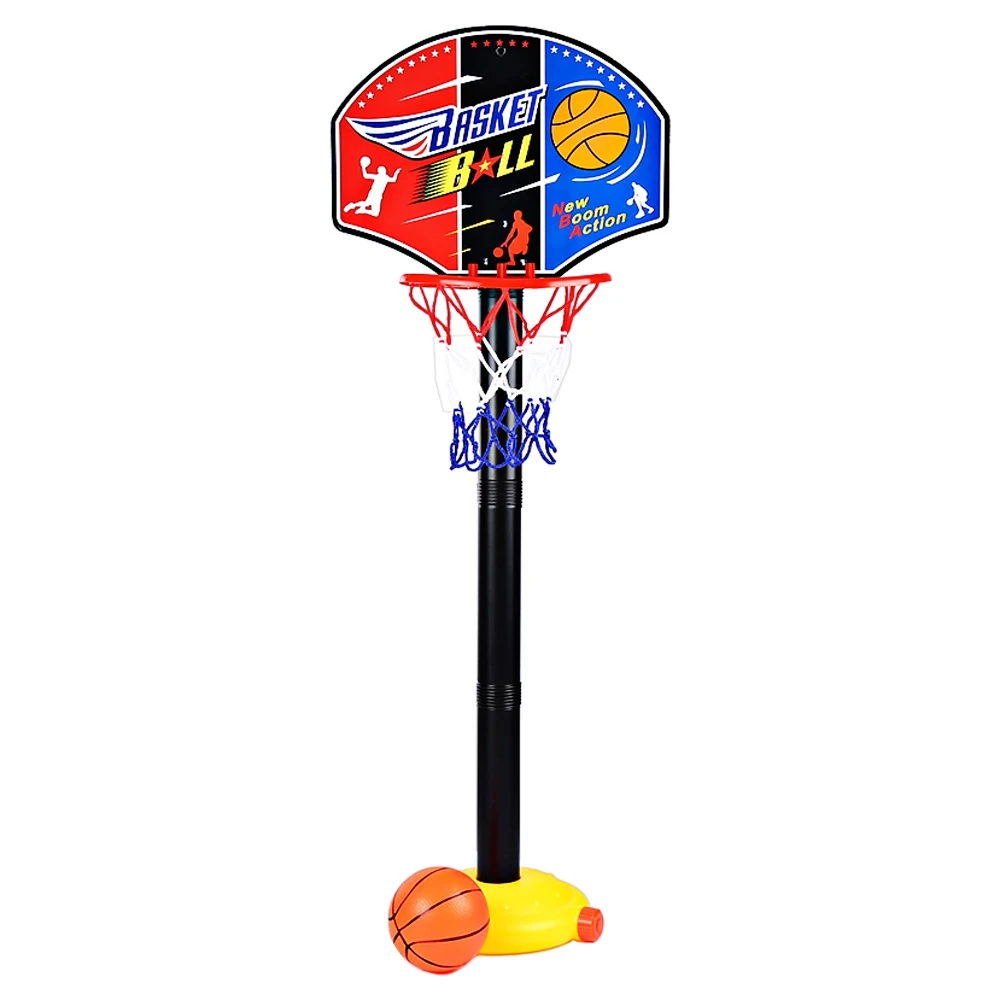 2PCS/Set Indoor Outdoor Super Adjustable Basketball Stand Sport Set Kid Fitness Toy with Inflator Ball Backboard Kit |