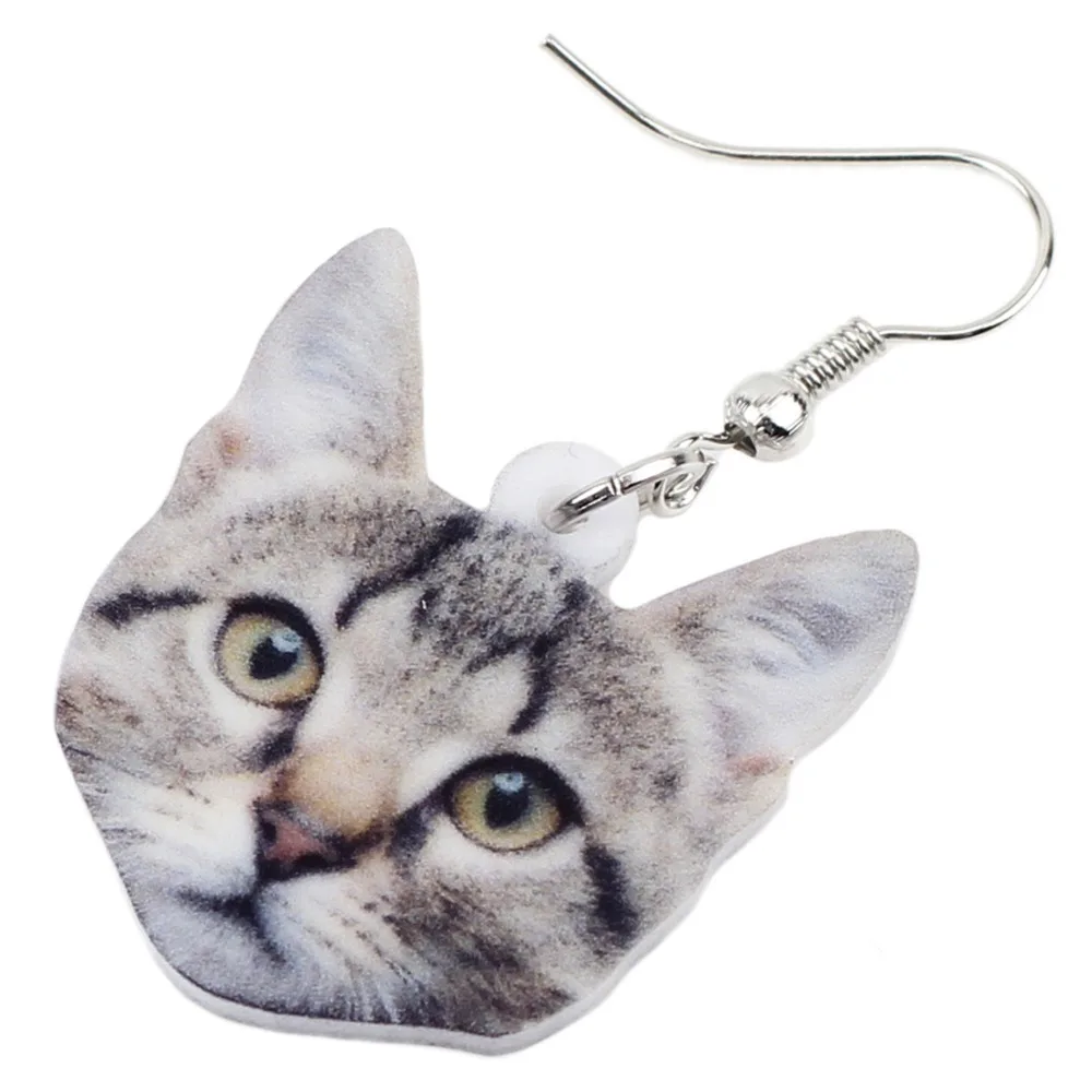 Newei акриловый аниме элегантный котенка мотаться падение сладкие серьги