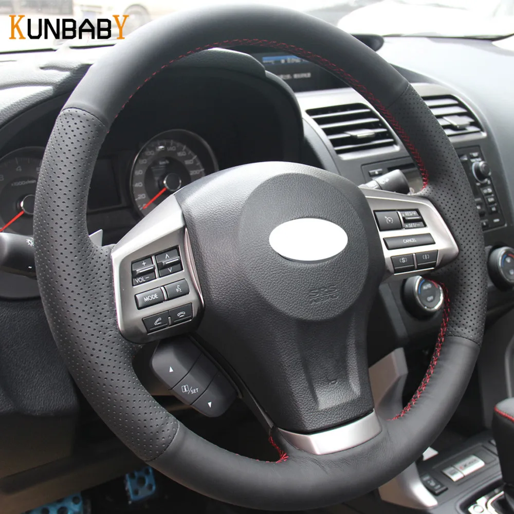 KUNBABY автомобильный Стайлинг кожаный чехол рулевого колеса автомобиля для Subaru