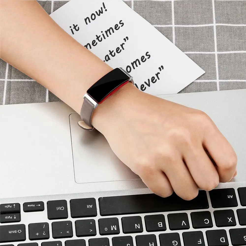 Кожаный сменный ремешок для часов Fitbit Inspire/Inspire HR новинка 2019 тонкий унисекс
