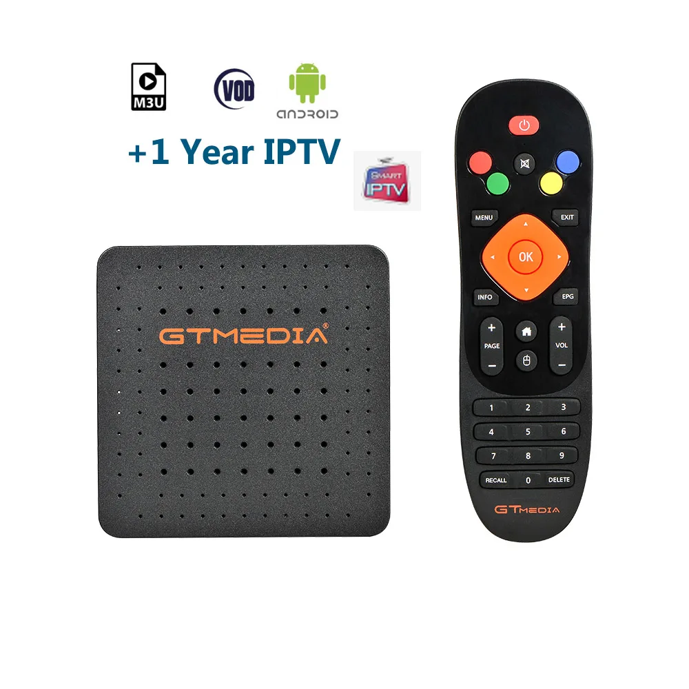 box add 1 year iptv Бразилия GTMedia Ifire IP tv Box Цифровой телеприставка телевизионный декодер FULL HD 1080P(H.265) Встроенный модуль Wi-Fi IP tv box Поддержка M3U - Цвет: box add 1 year iptv