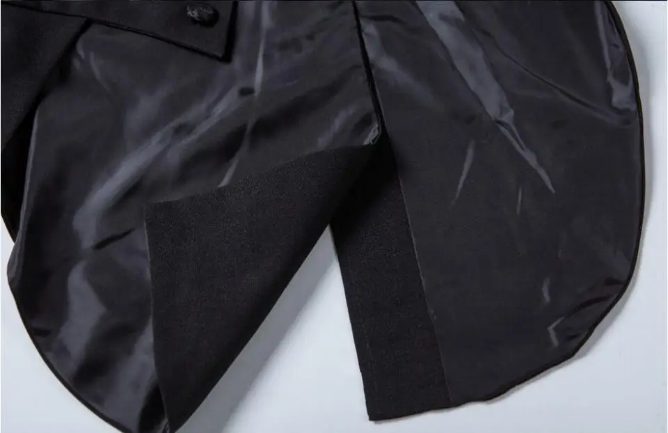 Детский нарядный костюм для мальчиков на свадьбу/костюм-смокинг черный/белый