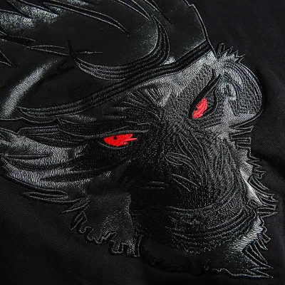 

Punk Hooides Men's Embroidory Animal Shape Spring Winter Sweatshirts Men Hip Hop Street wear Man Clothing