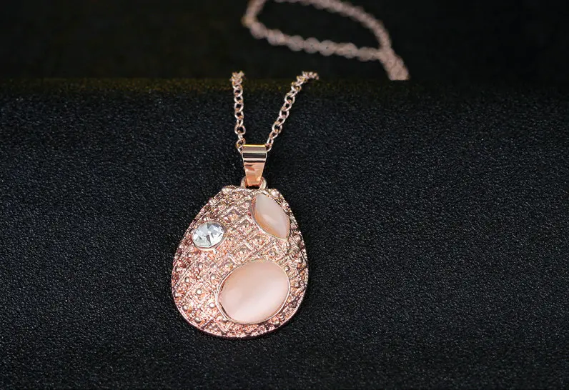 Женский ювелирный комплект из колье и серёг с опалом|earring finding|earring necklace displayearrings