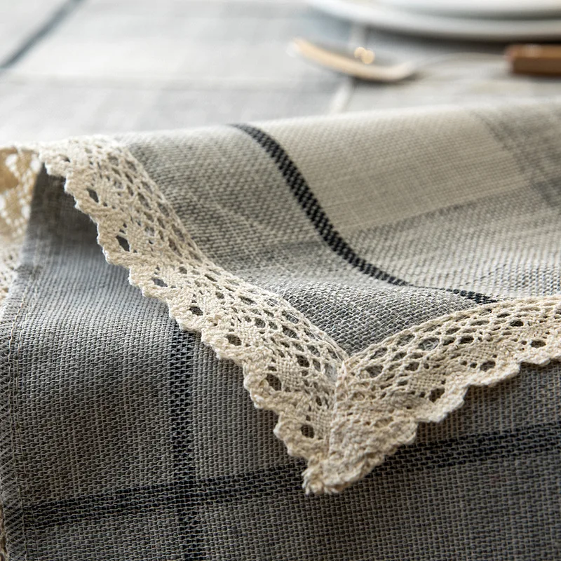 Скандинавская Водонепроницаемая скатерть имитация хлопка льняная для стола в