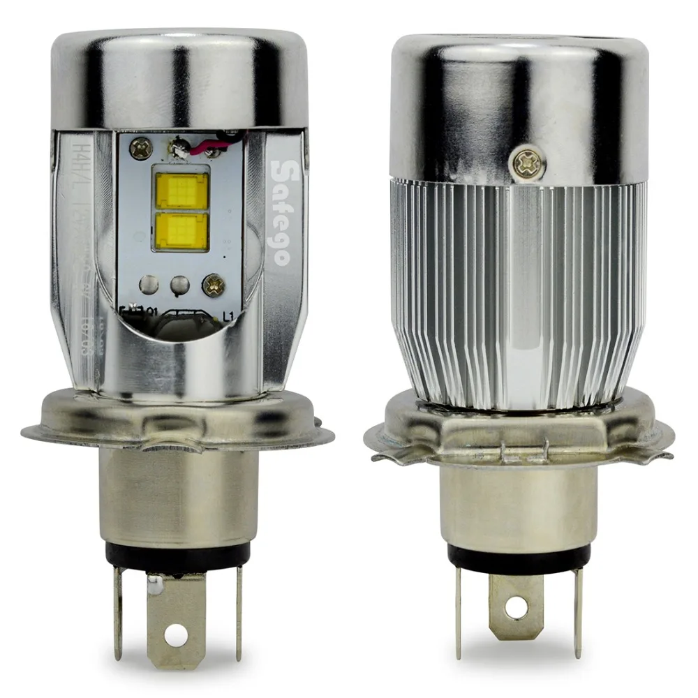 Safego 25 W H4 светодиодный машин и мотоциклов светодиодные фары лампы hi/короче спереди и длиннее сзади) 2800LM авто светодиодный свет лампы 6000 K White12V