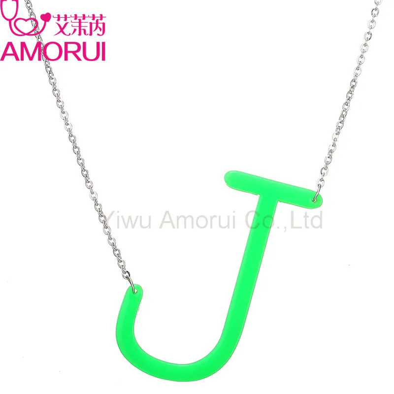 Ожерелье с 26 буквами акриловое ожерелье именем алфавита модное чокер именной