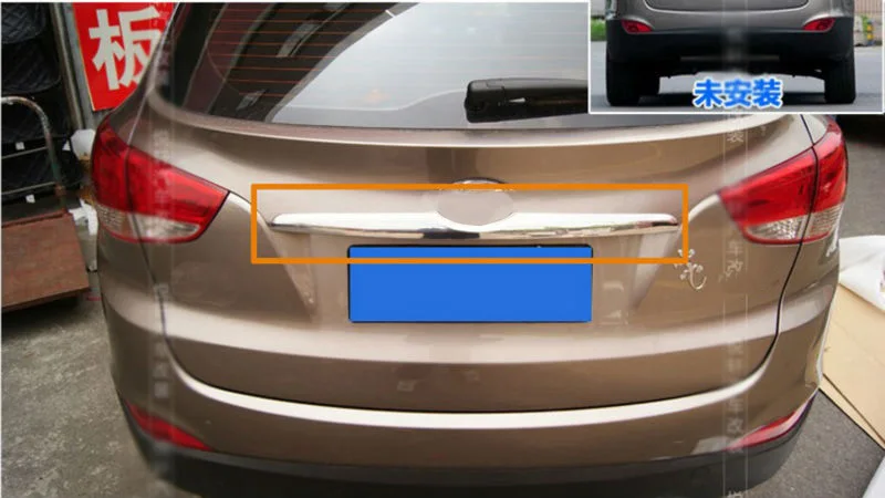 Отделка заднего багажника для hyundai IX35 2010 2013 с хромированным АБС материалом литье