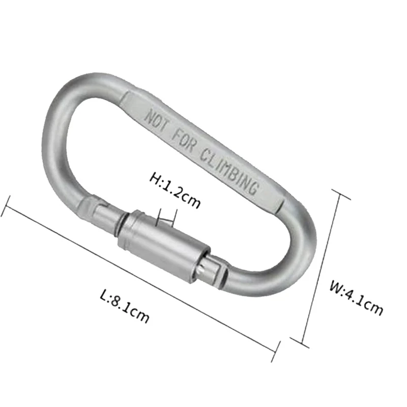 Открытый алюминиевый карабин d-кольцо Брелок Зажим Для Кемпинга защелкивающийся