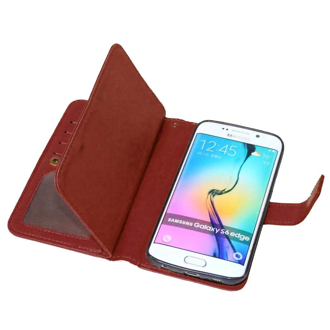 WolfRule для крышки samsung Galaxy S6 Edge чехол с рамкой фото кошелек флип телефона из ПУ Coque